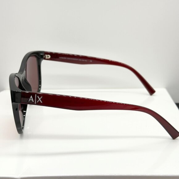 Armani Exchange AX4105SF Sunglasses Shiny Black Mirror Violet Women's *Note Pix* - Picture 3 of 13